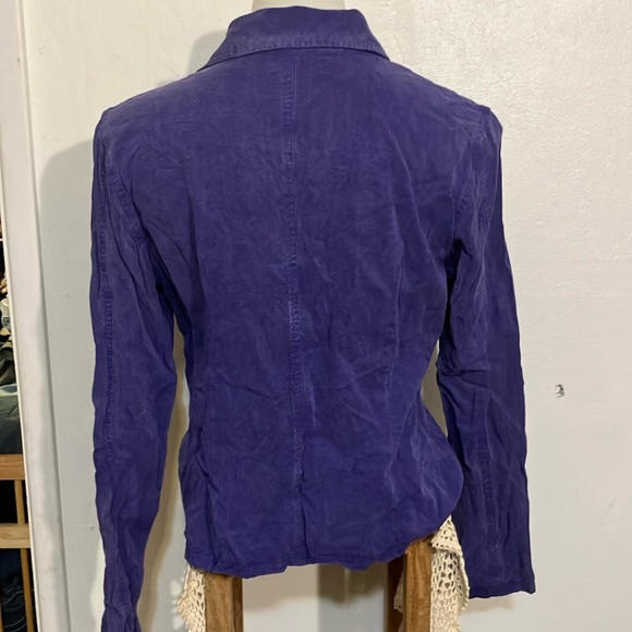Tianello garment dyed rayon blazer jacket M Women's made in USA - Picture 6 of 9